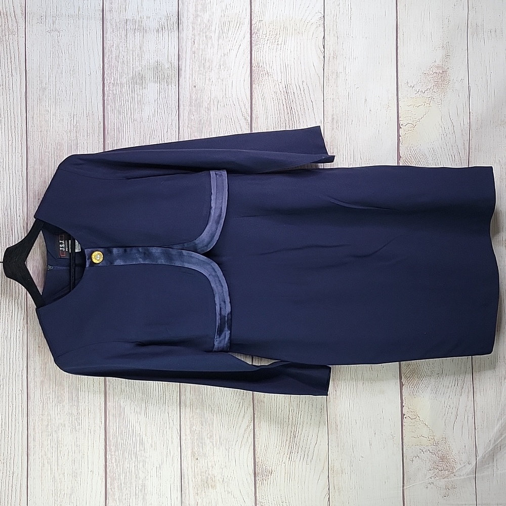 J.S.J. petites vintage blue dress sz 6p